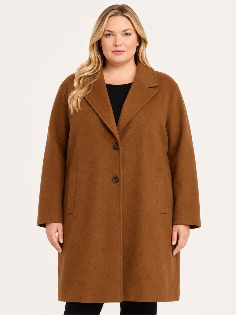 Michael Kors Melton Coat Wool Oversized Brown Husk Size XXL Womens New With Tags